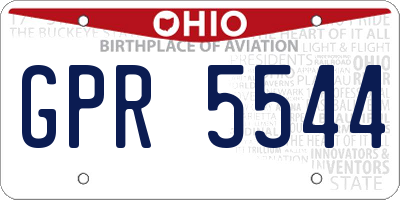 OH license plate GPR5544