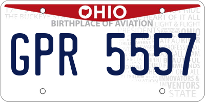 OH license plate GPR5557