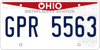 OH license plate GPR5563