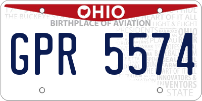 OH license plate GPR5574