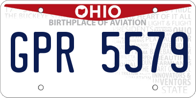 OH license plate GPR5579