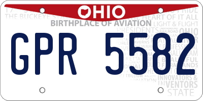 OH license plate GPR5582