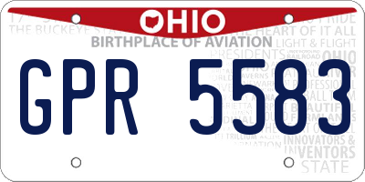 OH license plate GPR5583