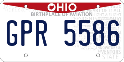 OH license plate GPR5586
