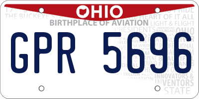 OH license plate GPR5696