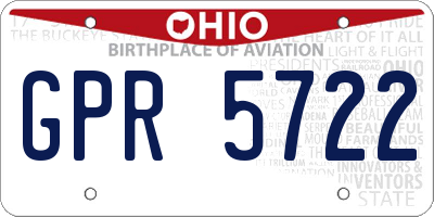 OH license plate GPR5722