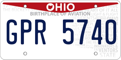 OH license plate GPR5740