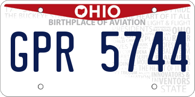 OH license plate GPR5744