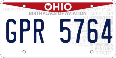 OH license plate GPR5764