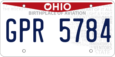 OH license plate GPR5784