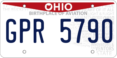 OH license plate GPR5790