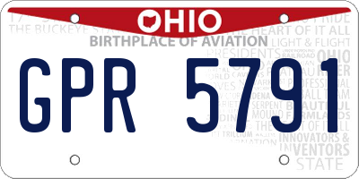 OH license plate GPR5791