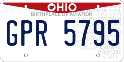 OH license plate GPR5795