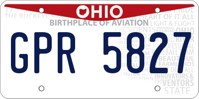 OH license plate GPR5827