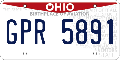 OH license plate GPR5891