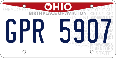 OH license plate GPR5907