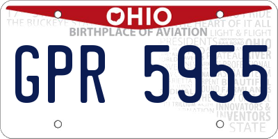 OH license plate GPR5955