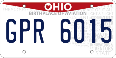 OH license plate GPR6015