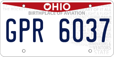 OH license plate GPR6037