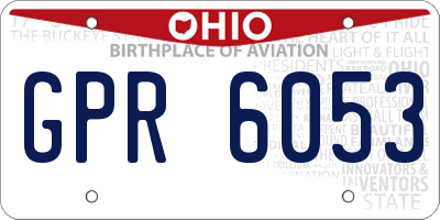 OH license plate GPR6053