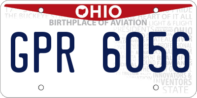 OH license plate GPR6056