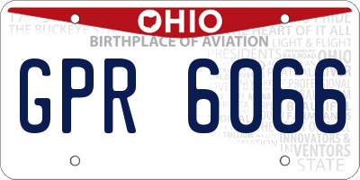 OH license plate GPR6066