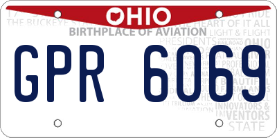 OH license plate GPR6069