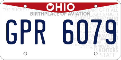 OH license plate GPR6079