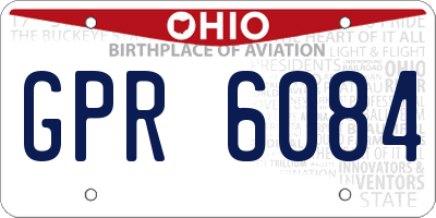 OH license plate GPR6084