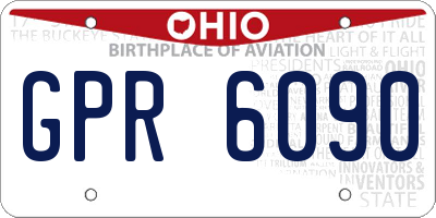 OH license plate GPR6090