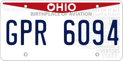 OH license plate GPR6094