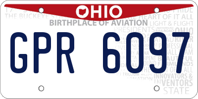 OH license plate GPR6097