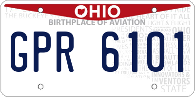 OH license plate GPR6101