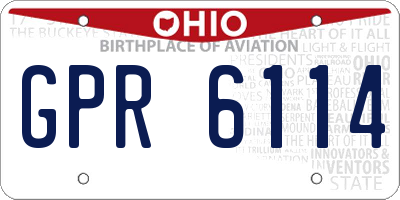 OH license plate GPR6114