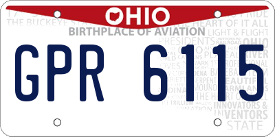 OH license plate GPR6115