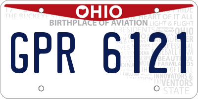OH license plate GPR6121