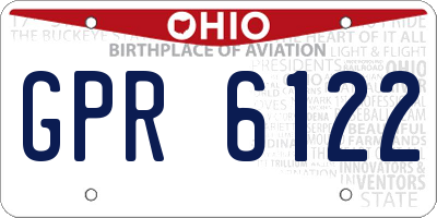 OH license plate GPR6122