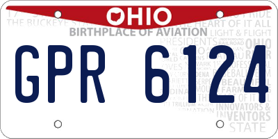 OH license plate GPR6124