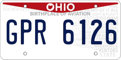 OH license plate GPR6126