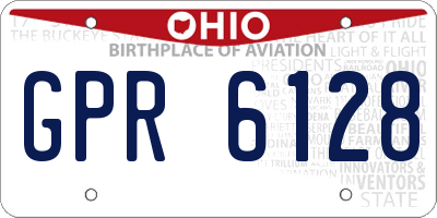 OH license plate GPR6128