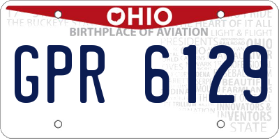 OH license plate GPR6129