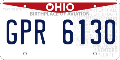 OH license plate GPR6130
