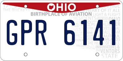 OH license plate GPR6141