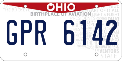 OH license plate GPR6142