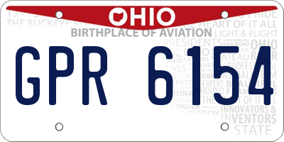 OH license plate GPR6154