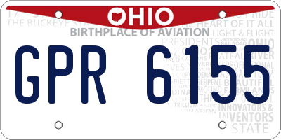 OH license plate GPR6155