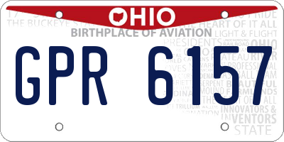 OH license plate GPR6157