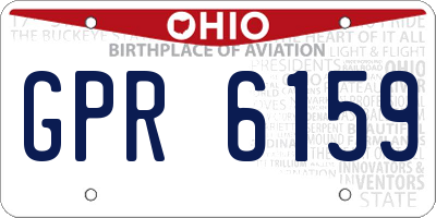 OH license plate GPR6159