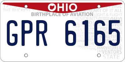 OH license plate GPR6165