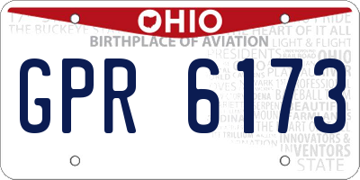 OH license plate GPR6173